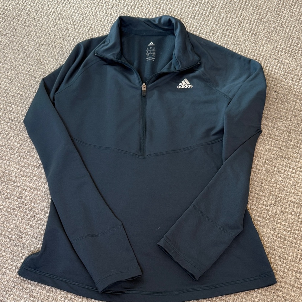 Adidas Climawarm Dark Blue Quarter-Zip Top
